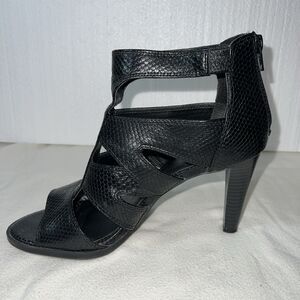 SIMPLY VERA ~ VERA WANG Black Gladiator High‎ Heel Shoes~ Womens 8.5